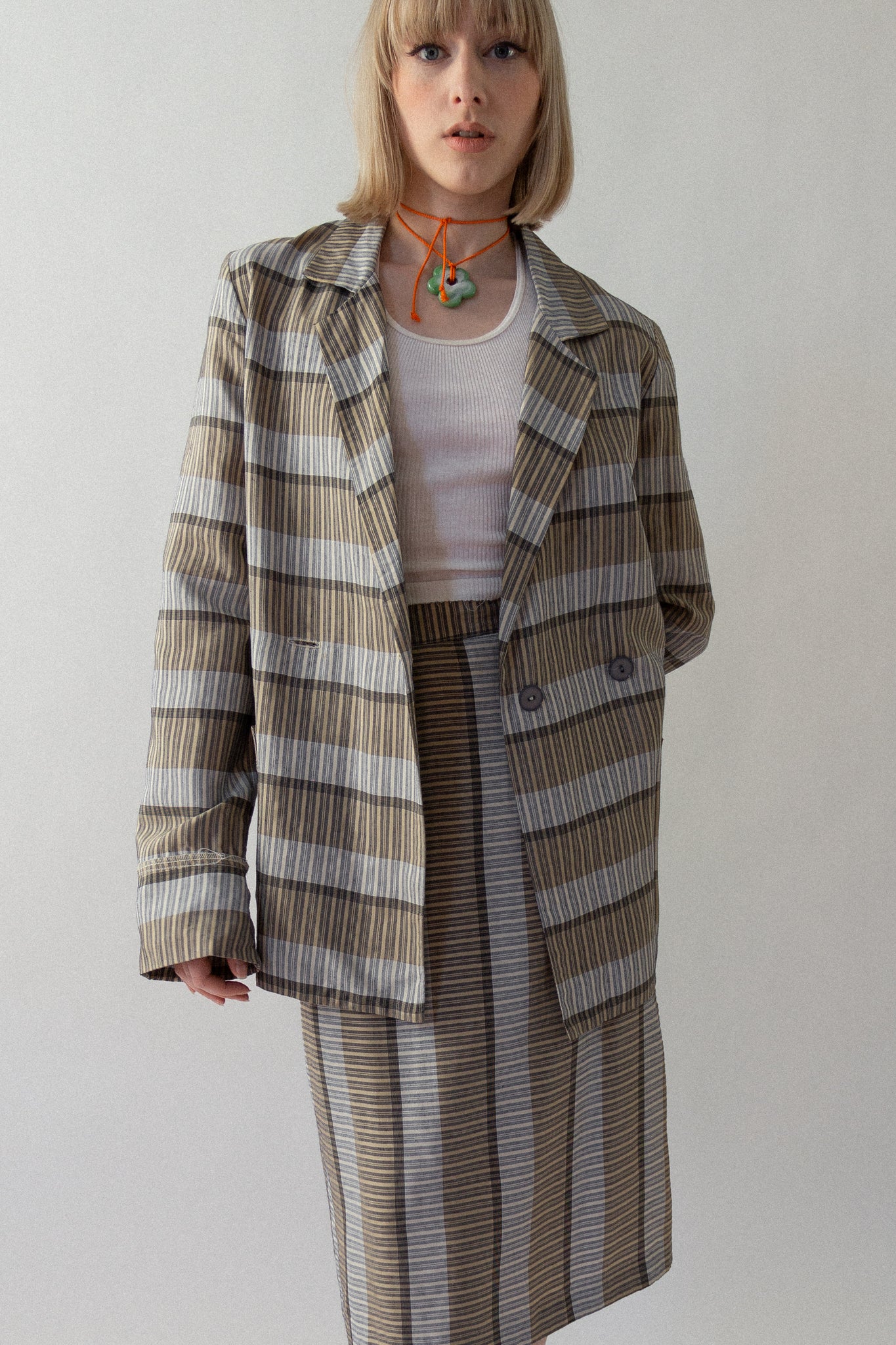 80s Matisse Silk Skirt Suit