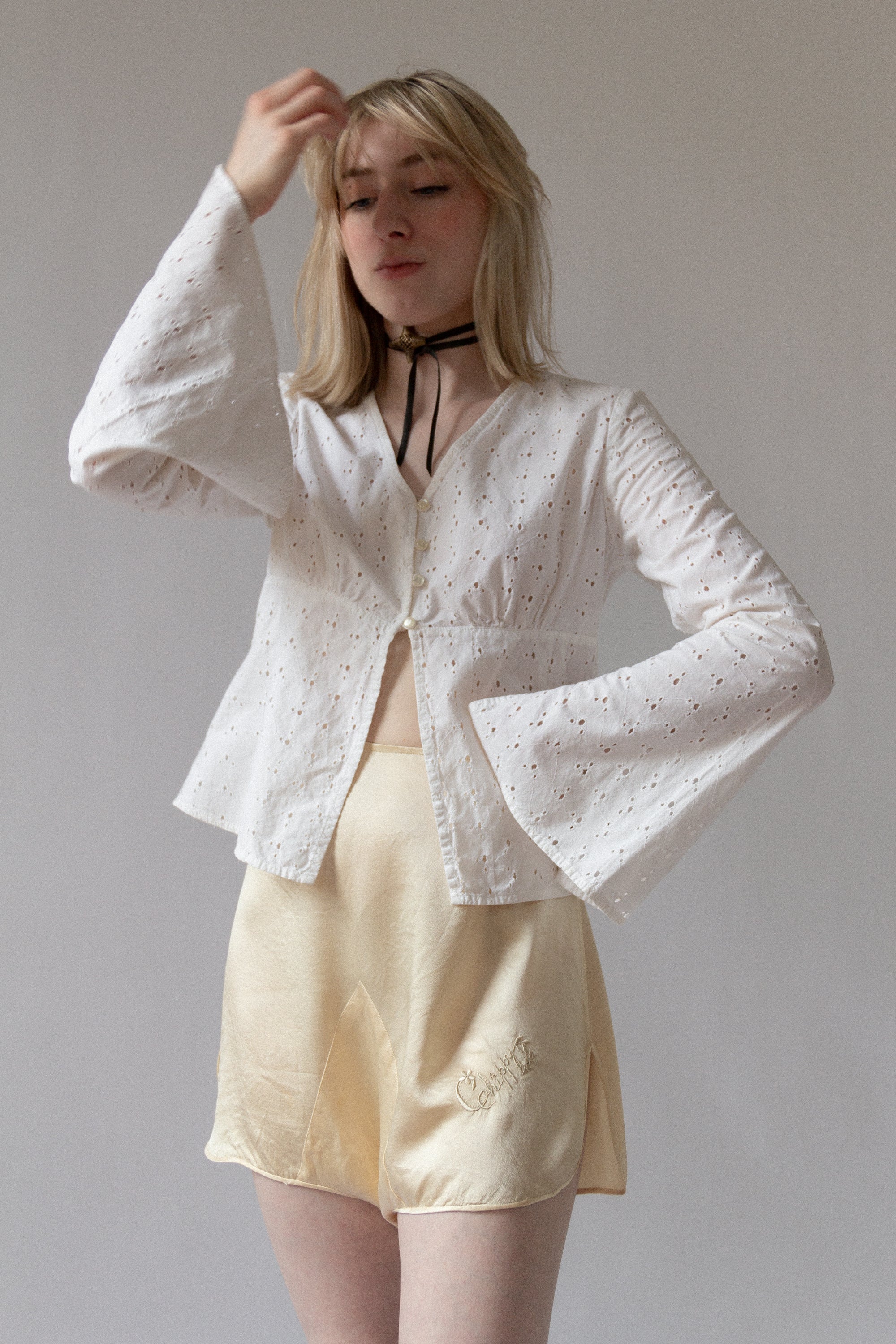 20s Silk Bridal Tap Shorts | XS