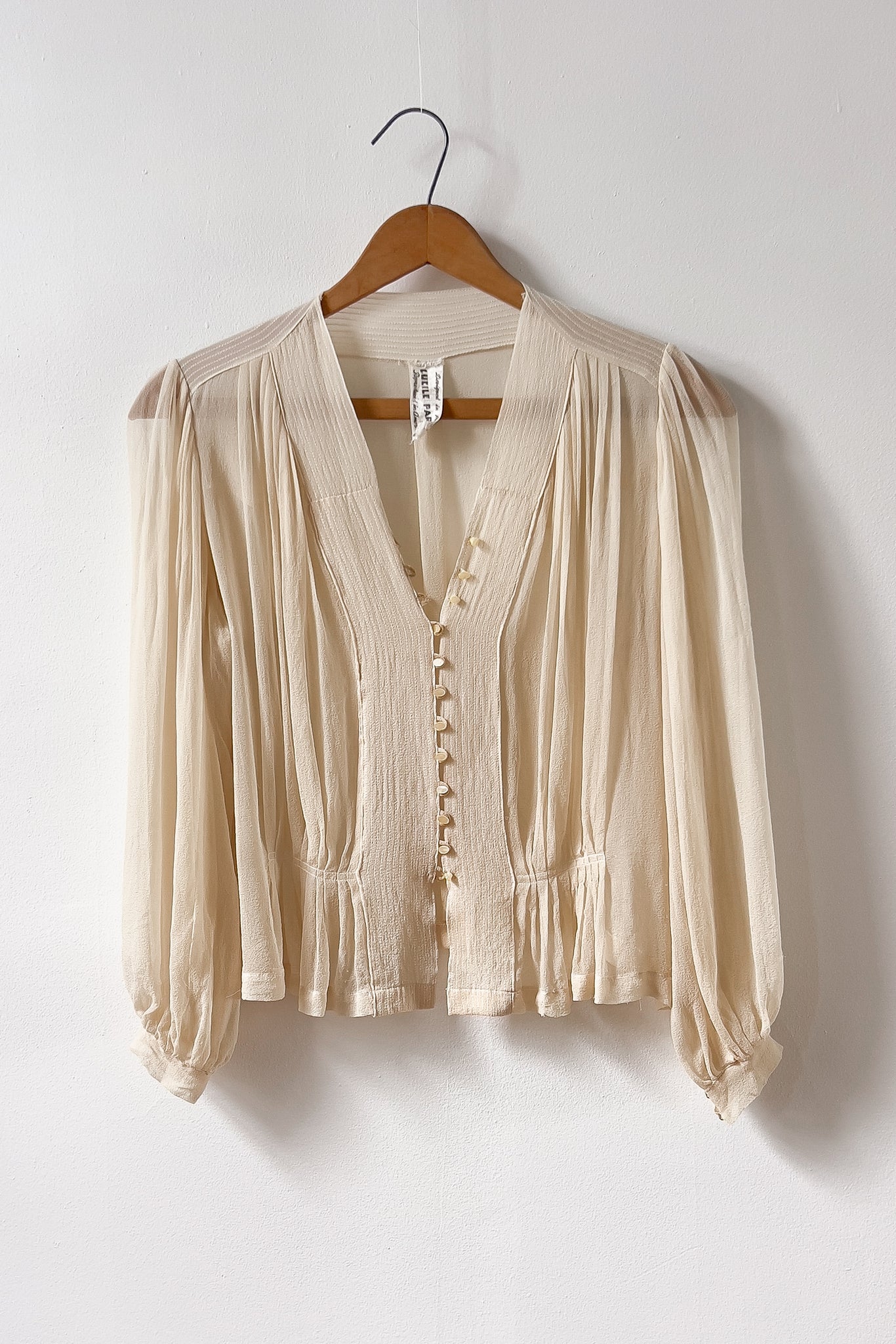 30s Paray Silk Chiffon Blouse