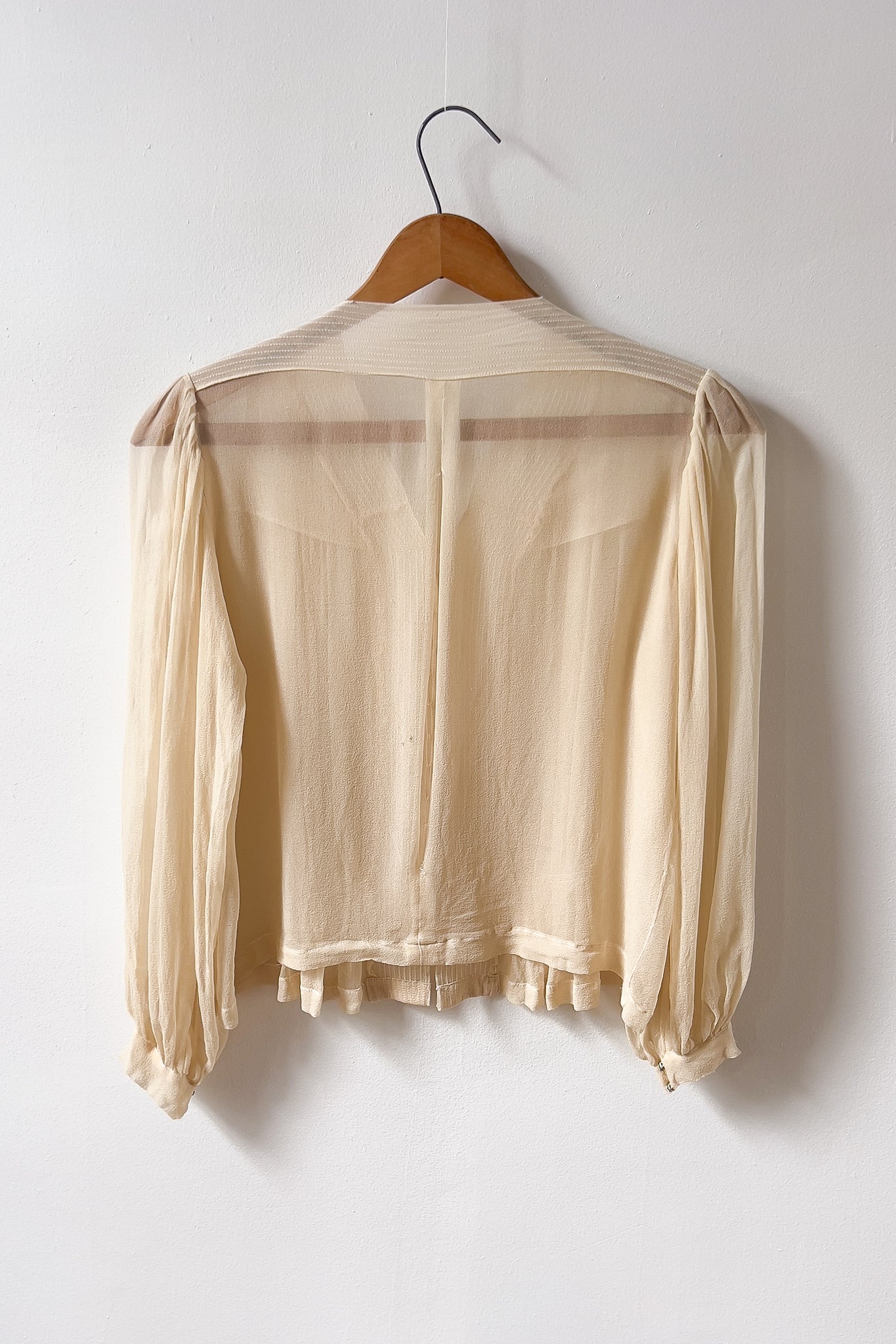 30s Paray Silk Chiffon Blouse