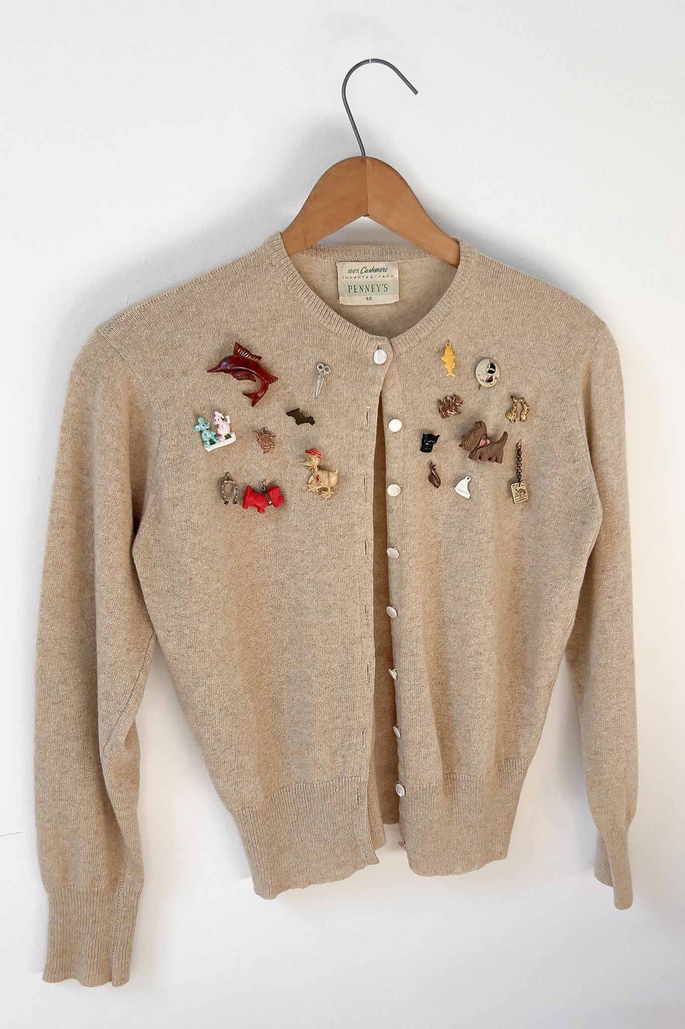 40s Novelty Charm Cardigan