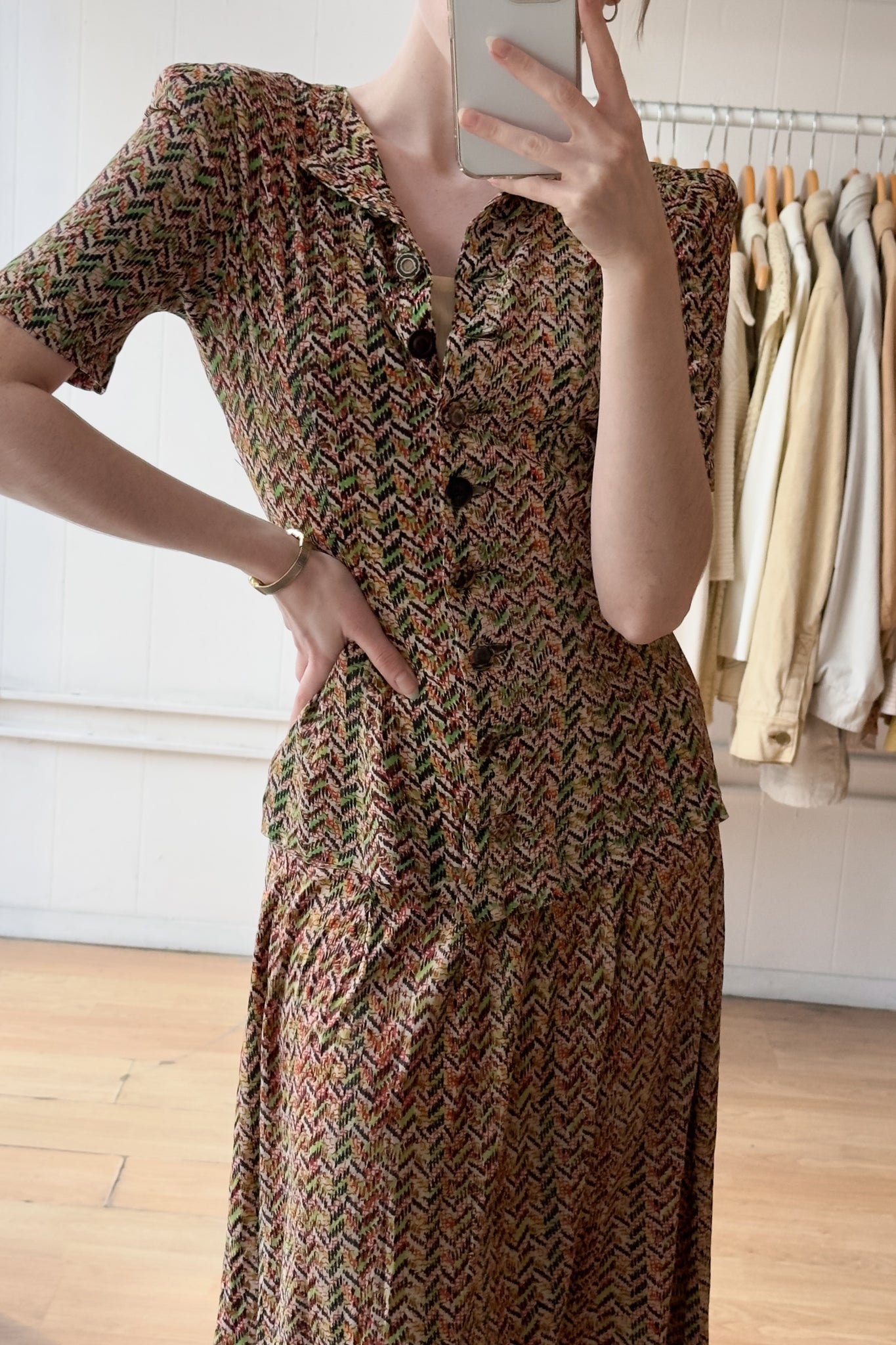 40s Rayon Jersey Knit Set