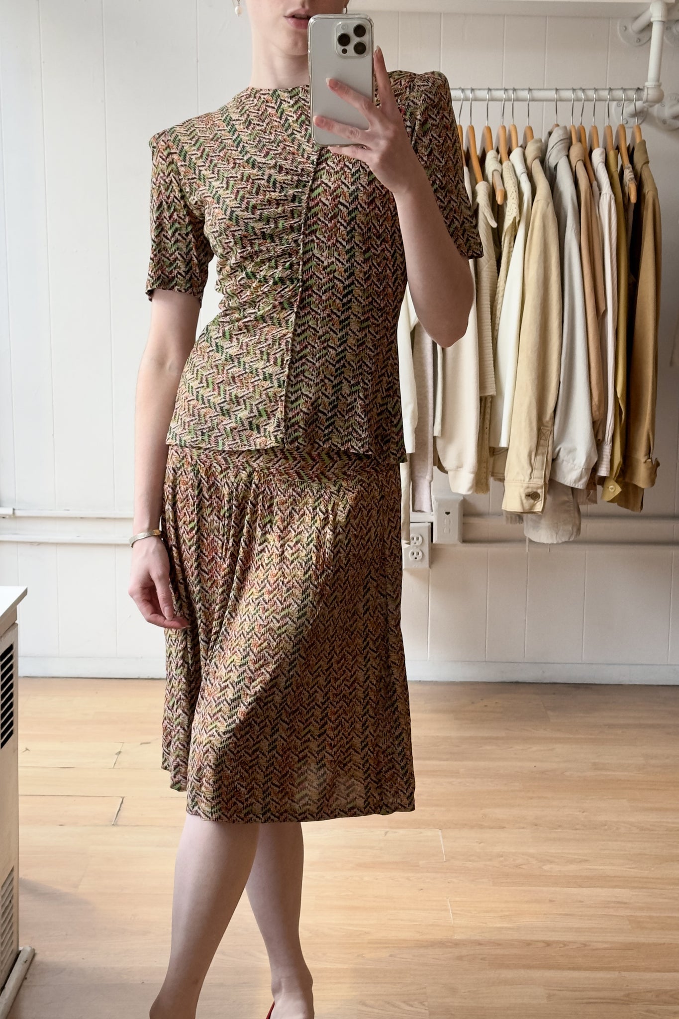 40s Rayon Jersey Knit Set