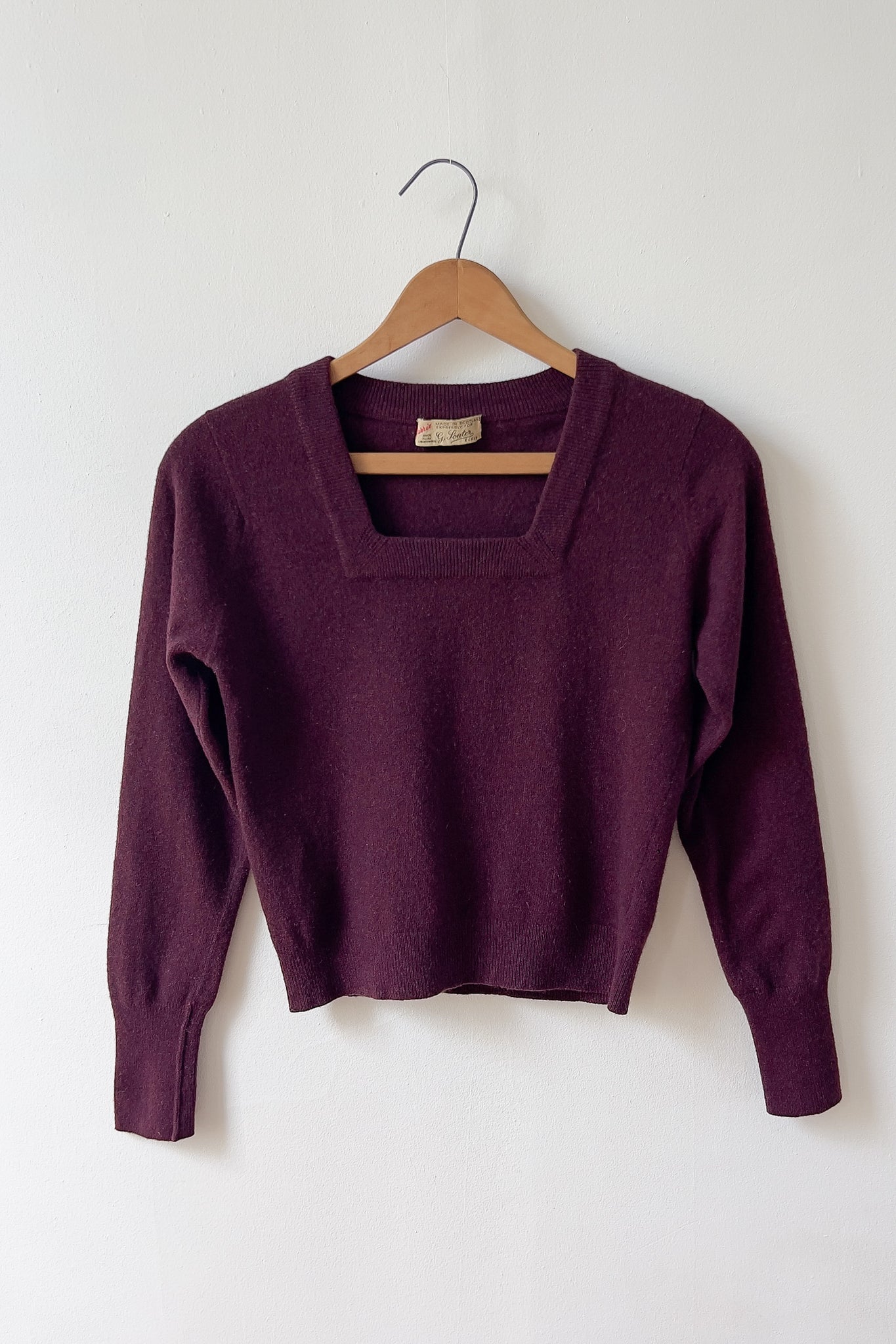 50s Burgundy Lambswool Knit