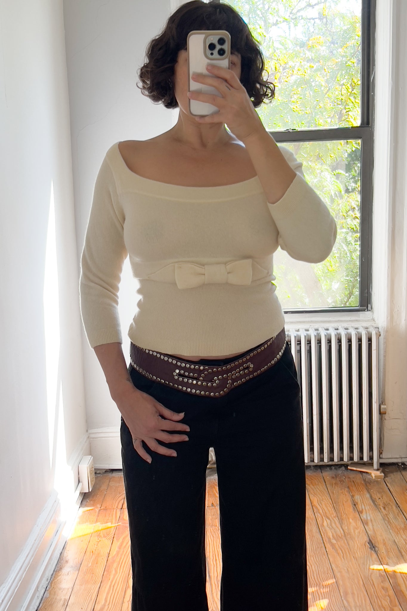 50s Cashmere Pin-Up Top