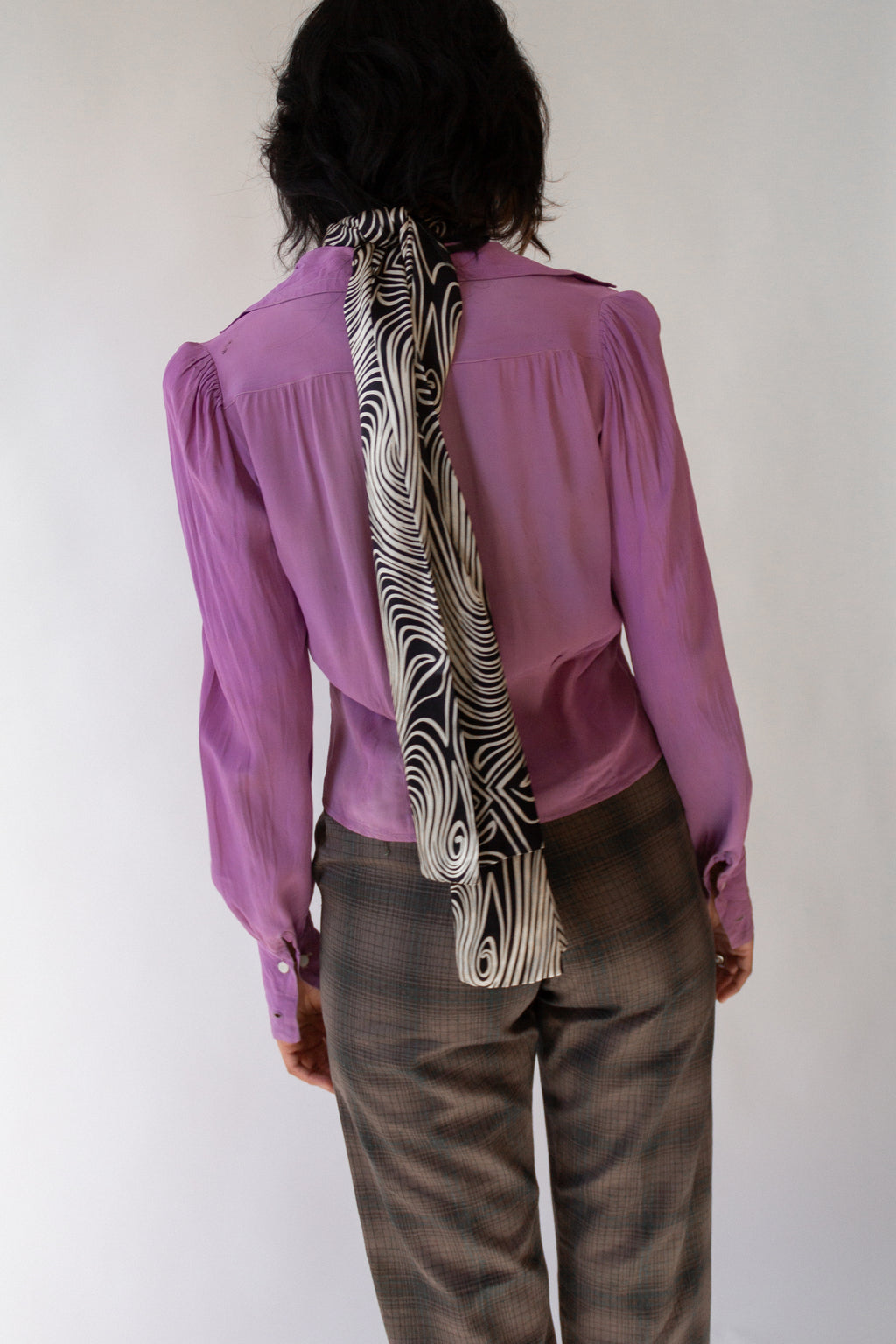 50s Flat Plaid Trouser | sz 2