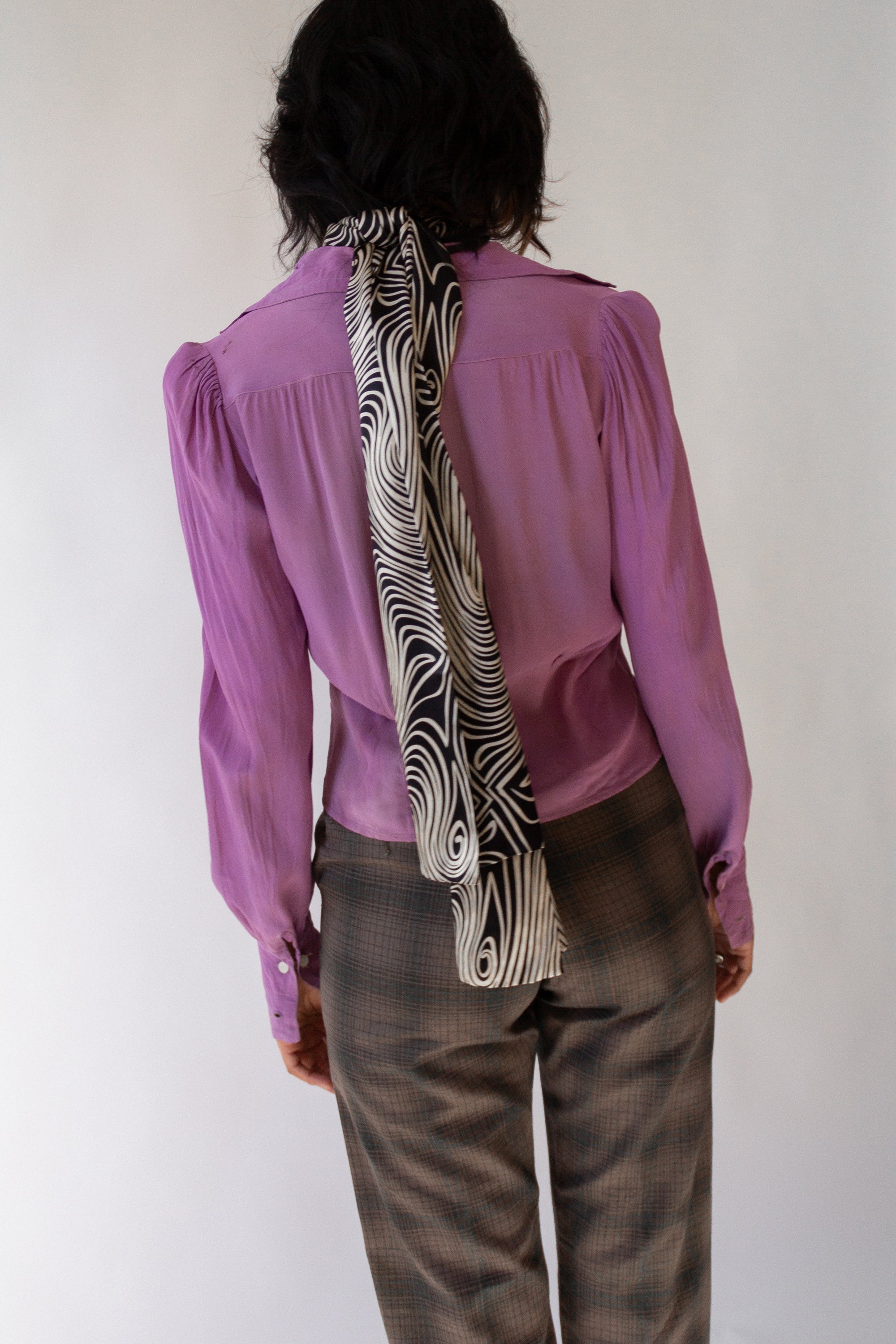 50s Flat Plaid Trouser | sz 2