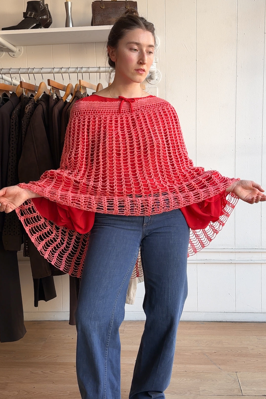 60s Candy Crochet Net Skirt