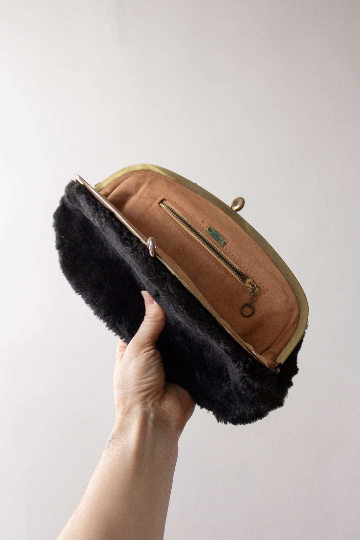 60s Faux Fur Clutch