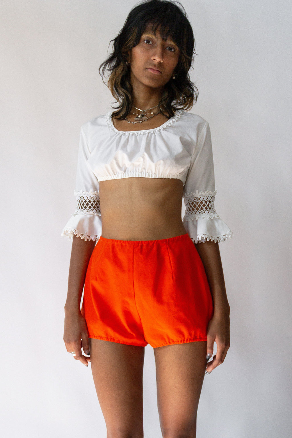 60s Fire Orange Hot Shorts