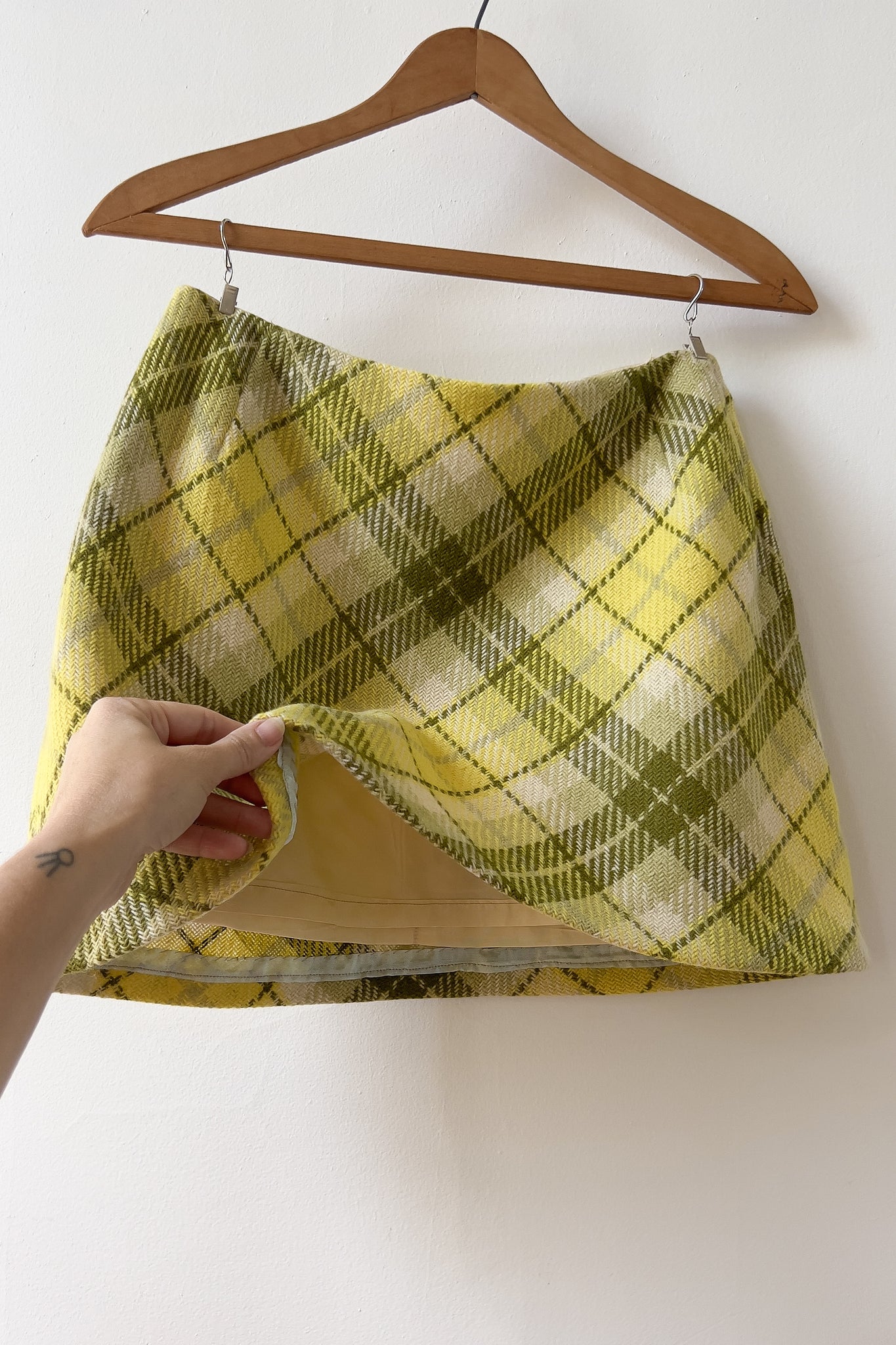 60s Lime Plaid Mini | sz 4