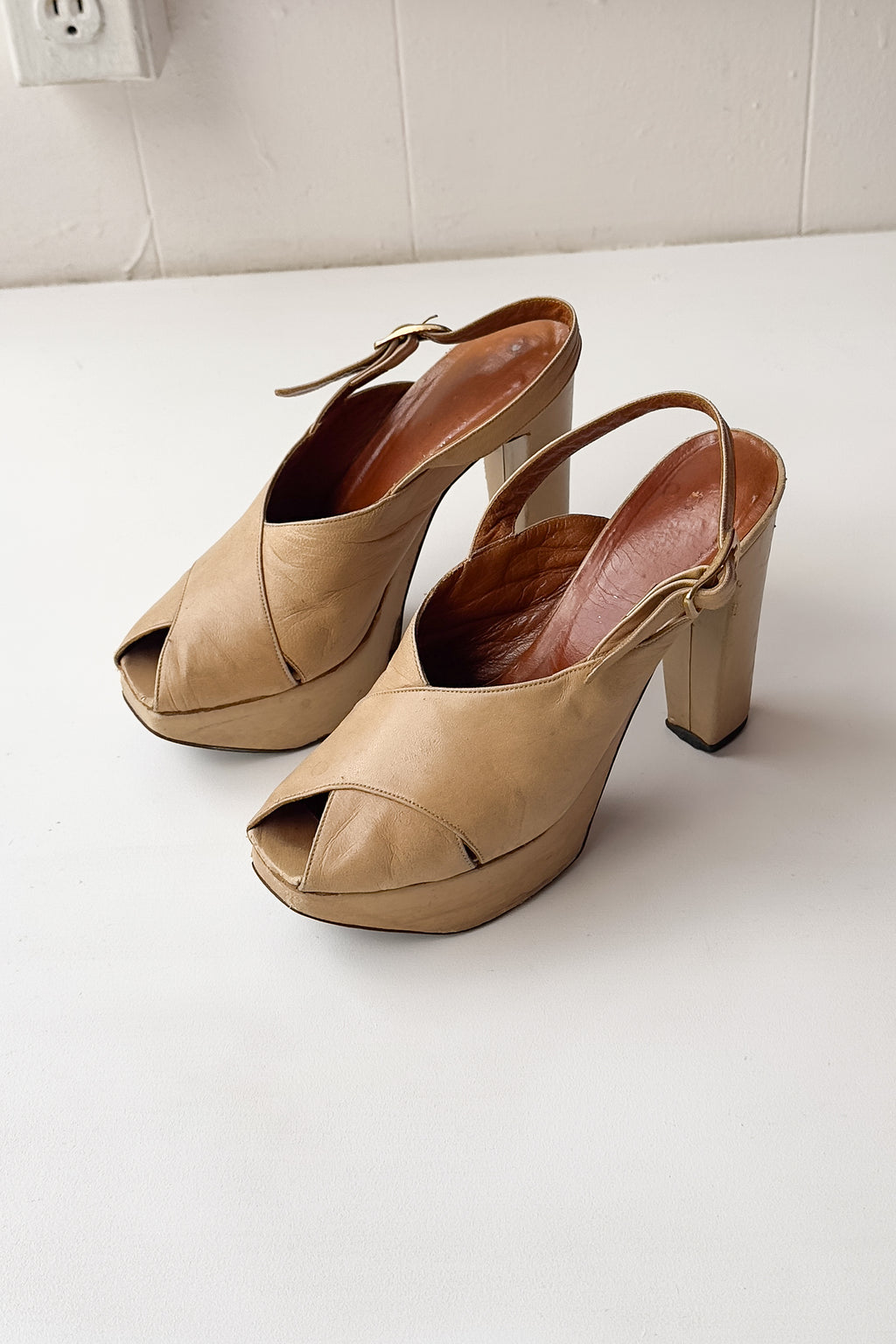 70s Leather 5" Platforms | 6.5/7