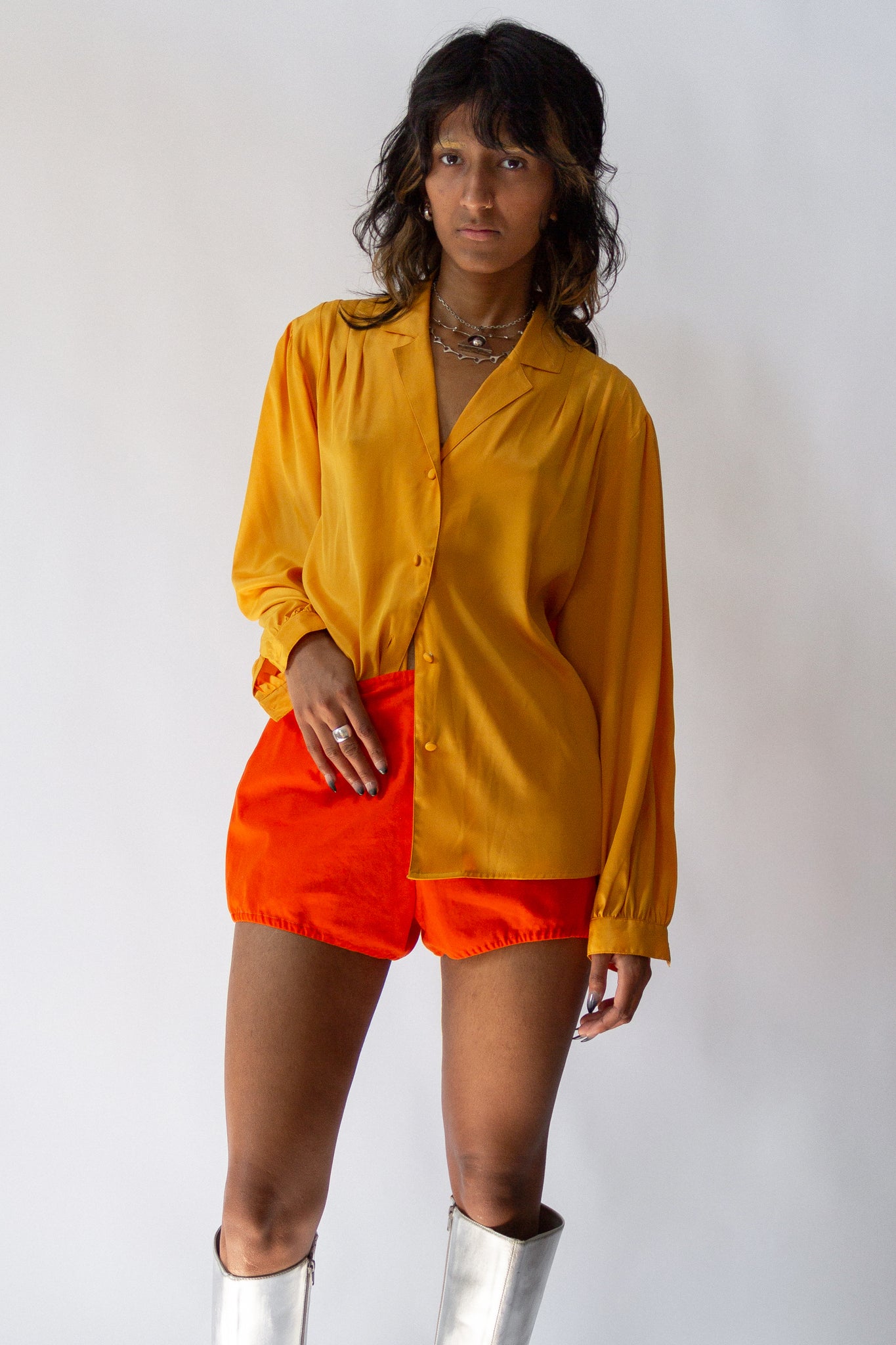 80s Marigold Poet Blouse