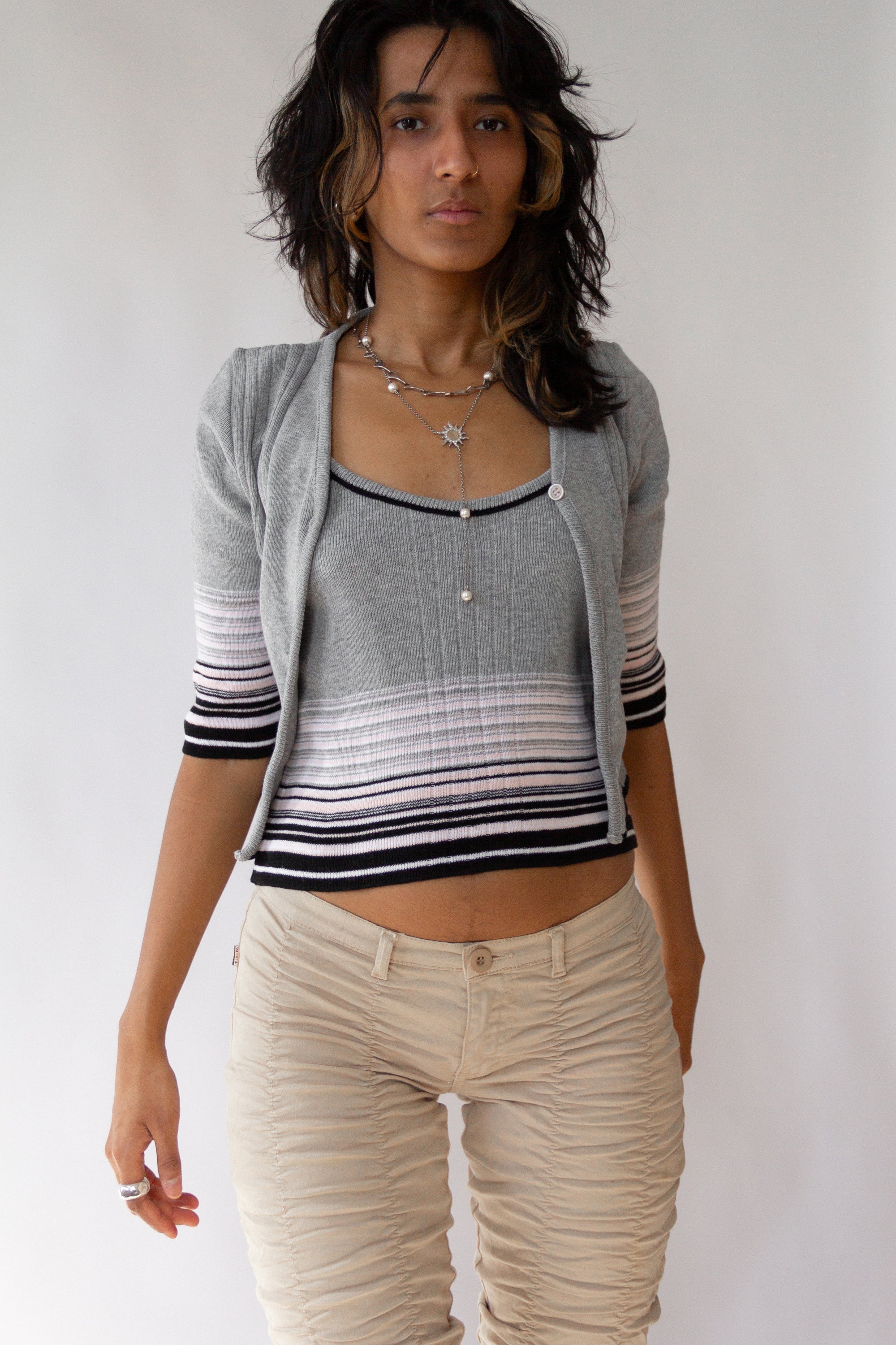 90s Smart Objects Cardi Set