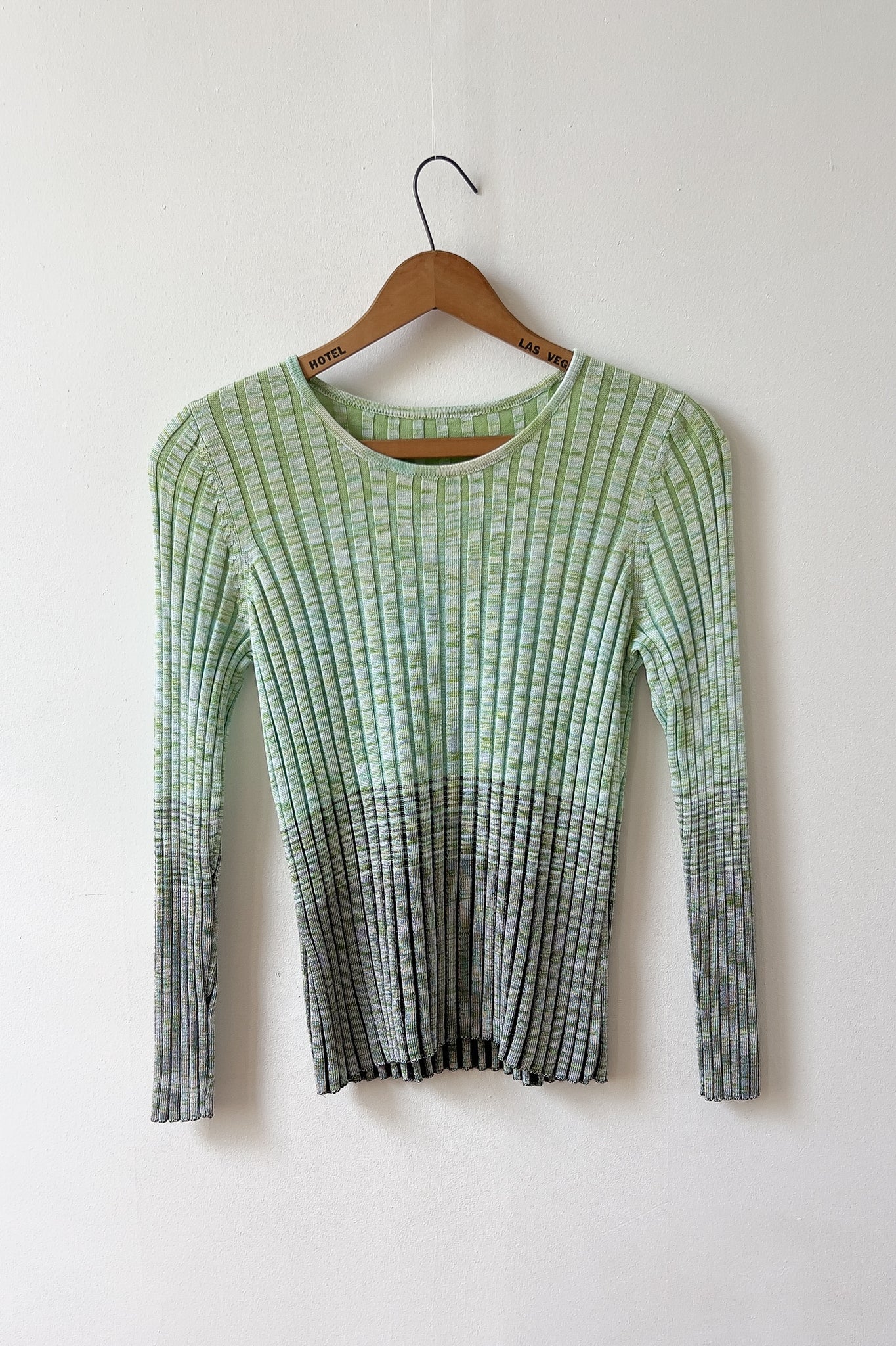 90s Static Silk Ribbed Knit