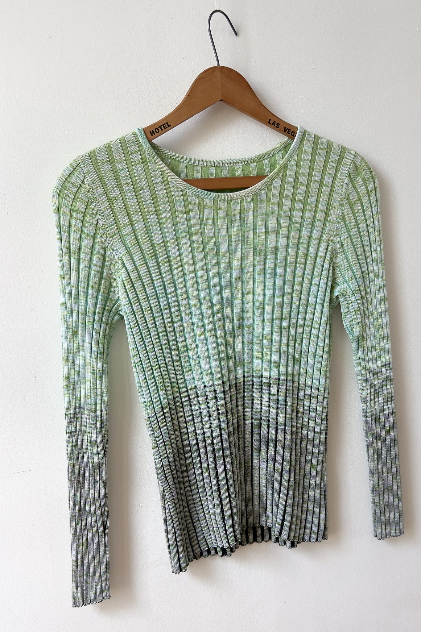 90s Static Silk Ribbed Knit