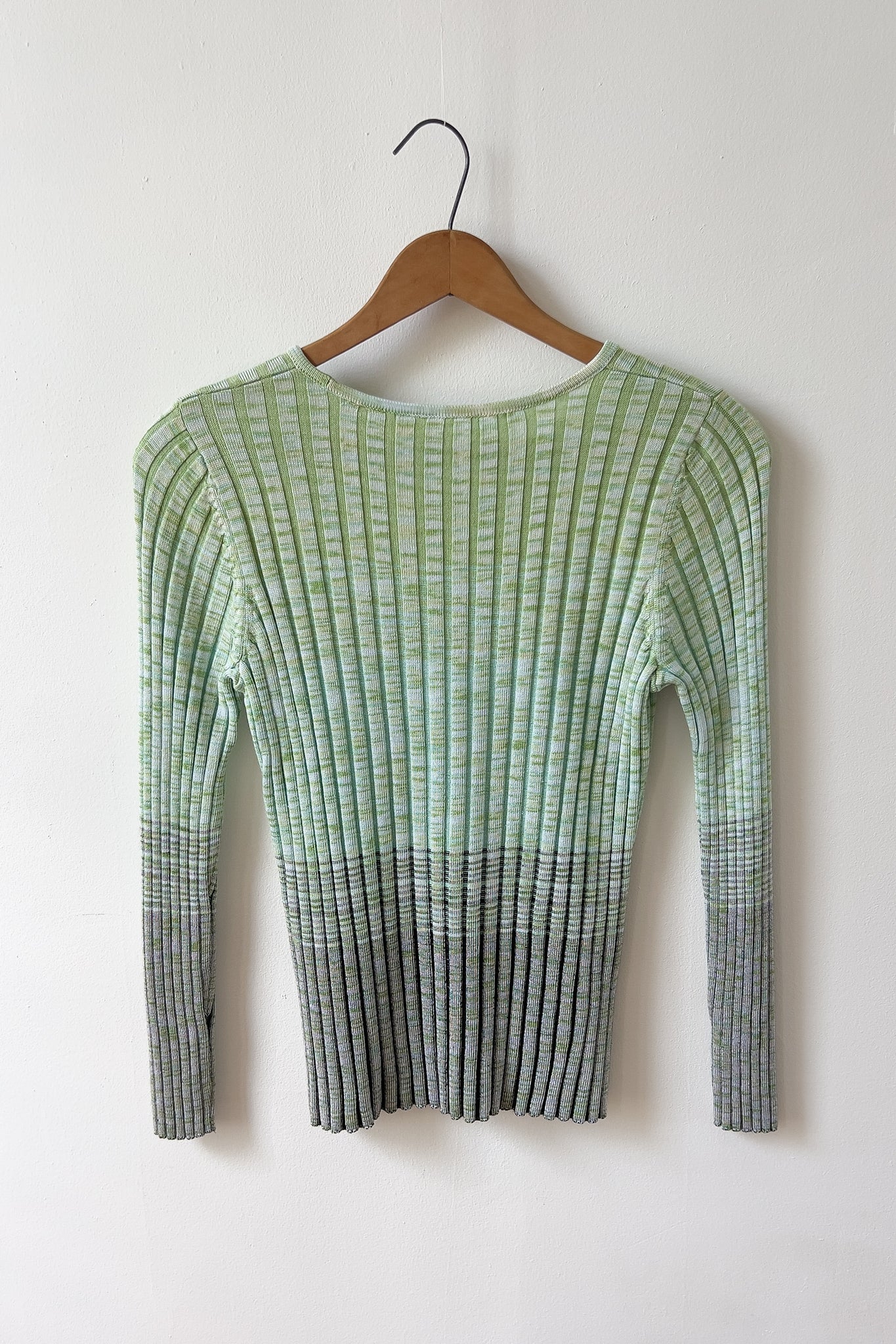 90s Static Silk Ribbed Knit