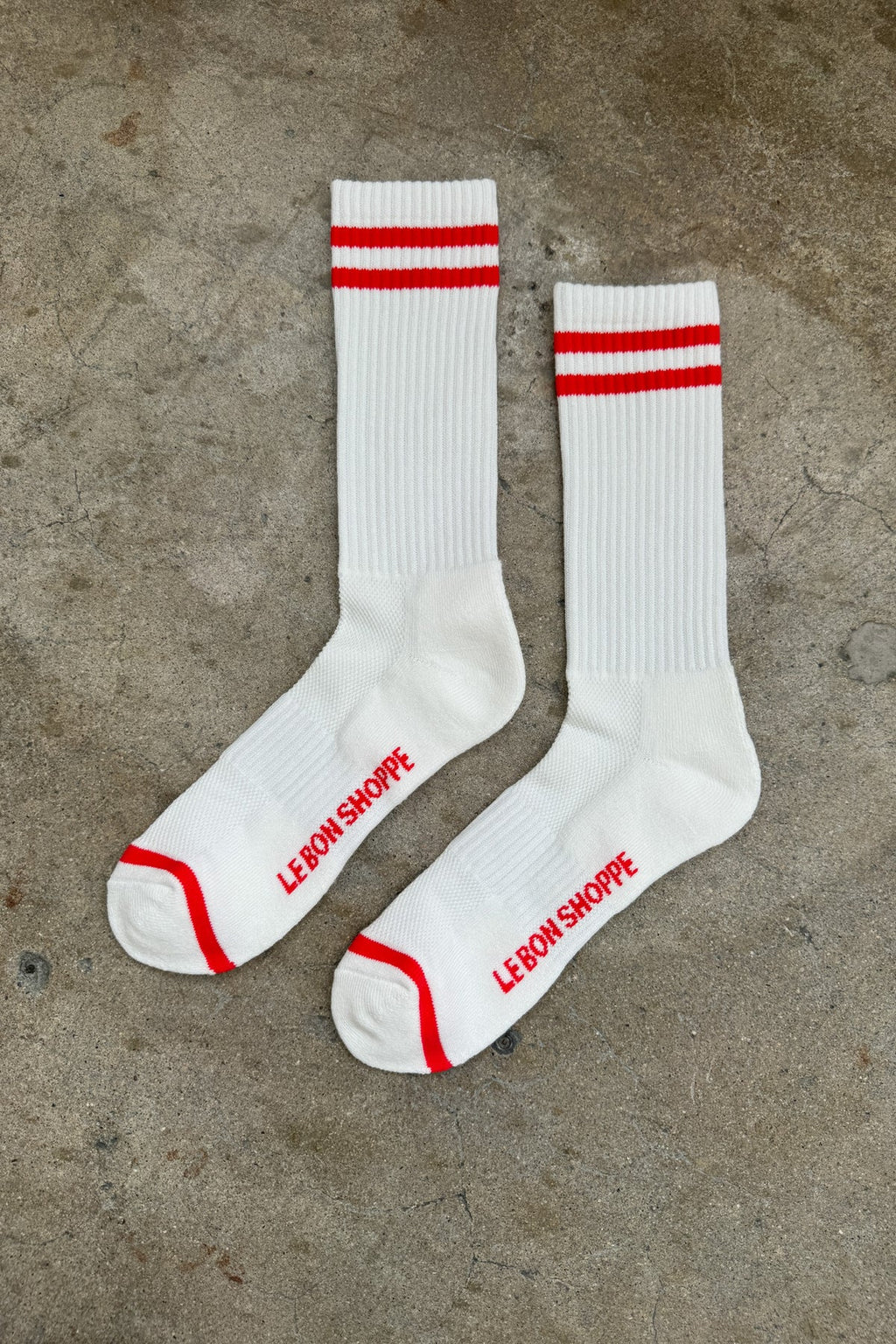 Boyfriend Socks / Red Stripe