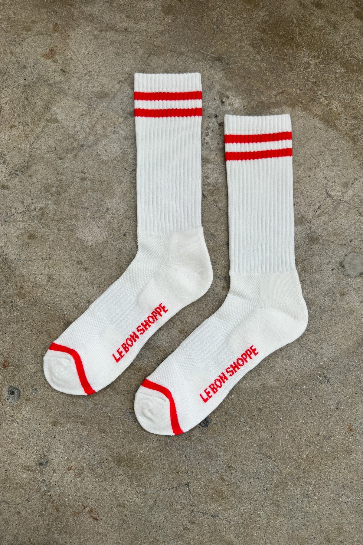 Boyfriend Socks / Red Stripe