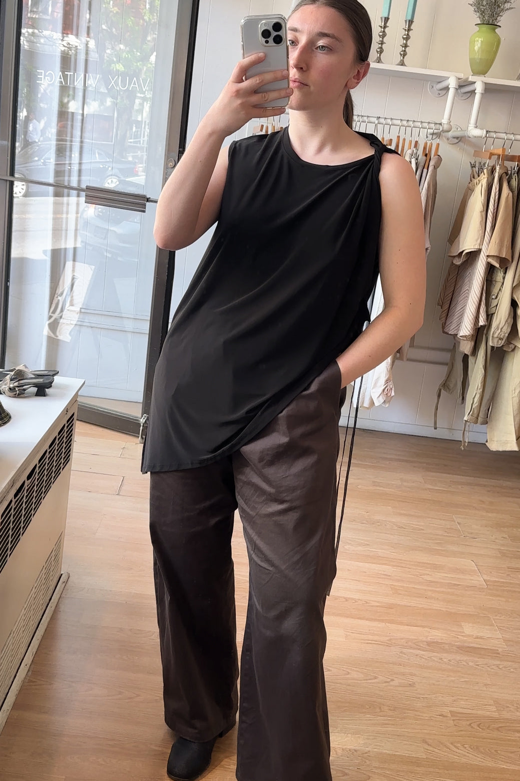 EDIT Asymmetrical Ruched Tank