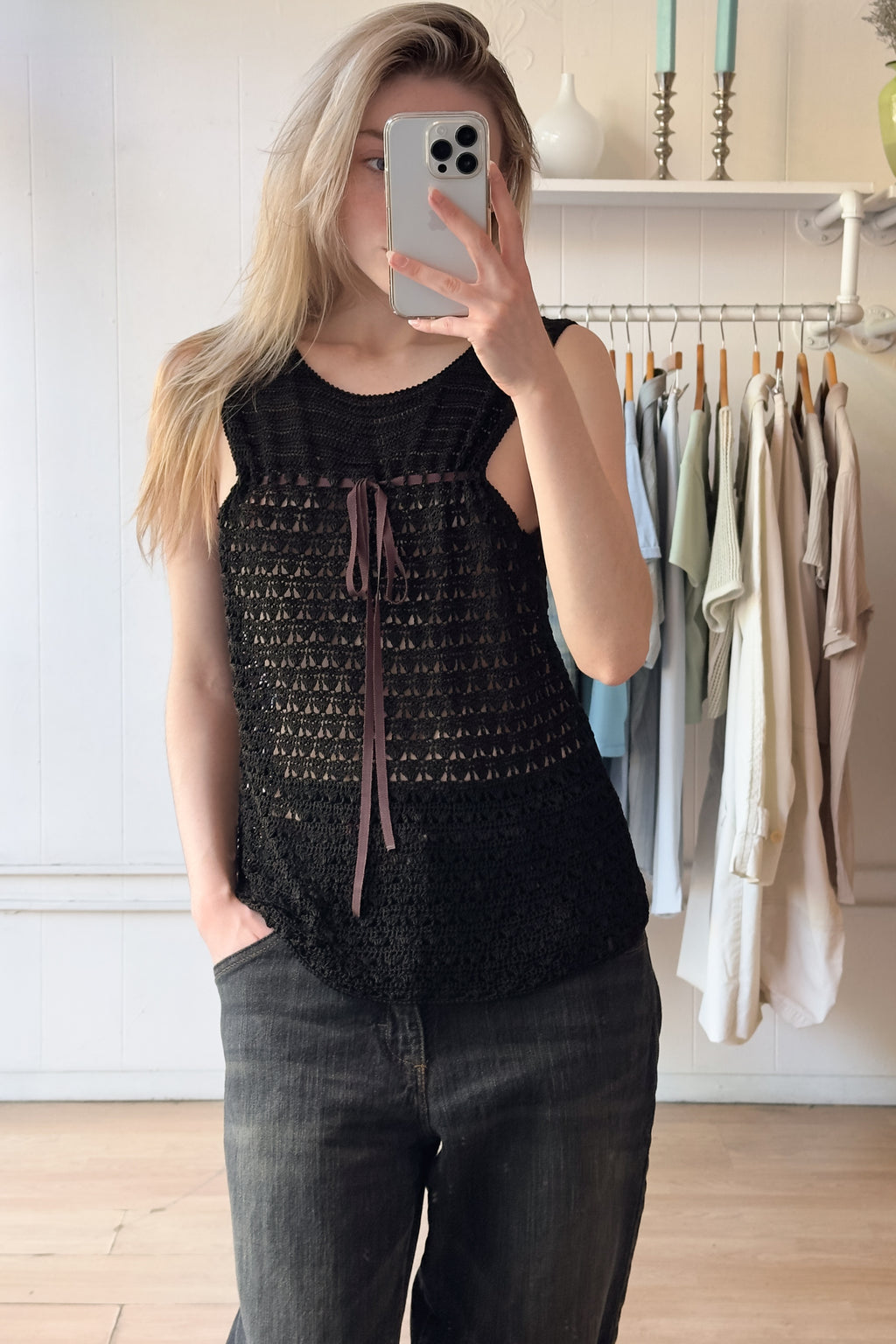 EDIT Crochet Ribbon Tank