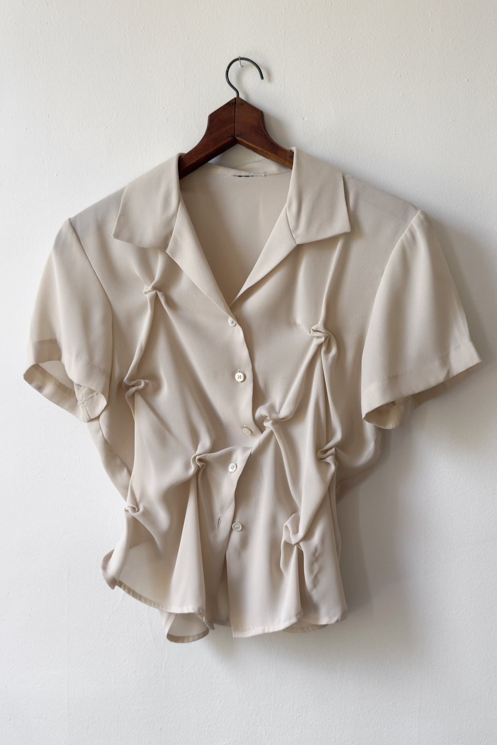 EDIT Hand-Smocked Sheer Top | S