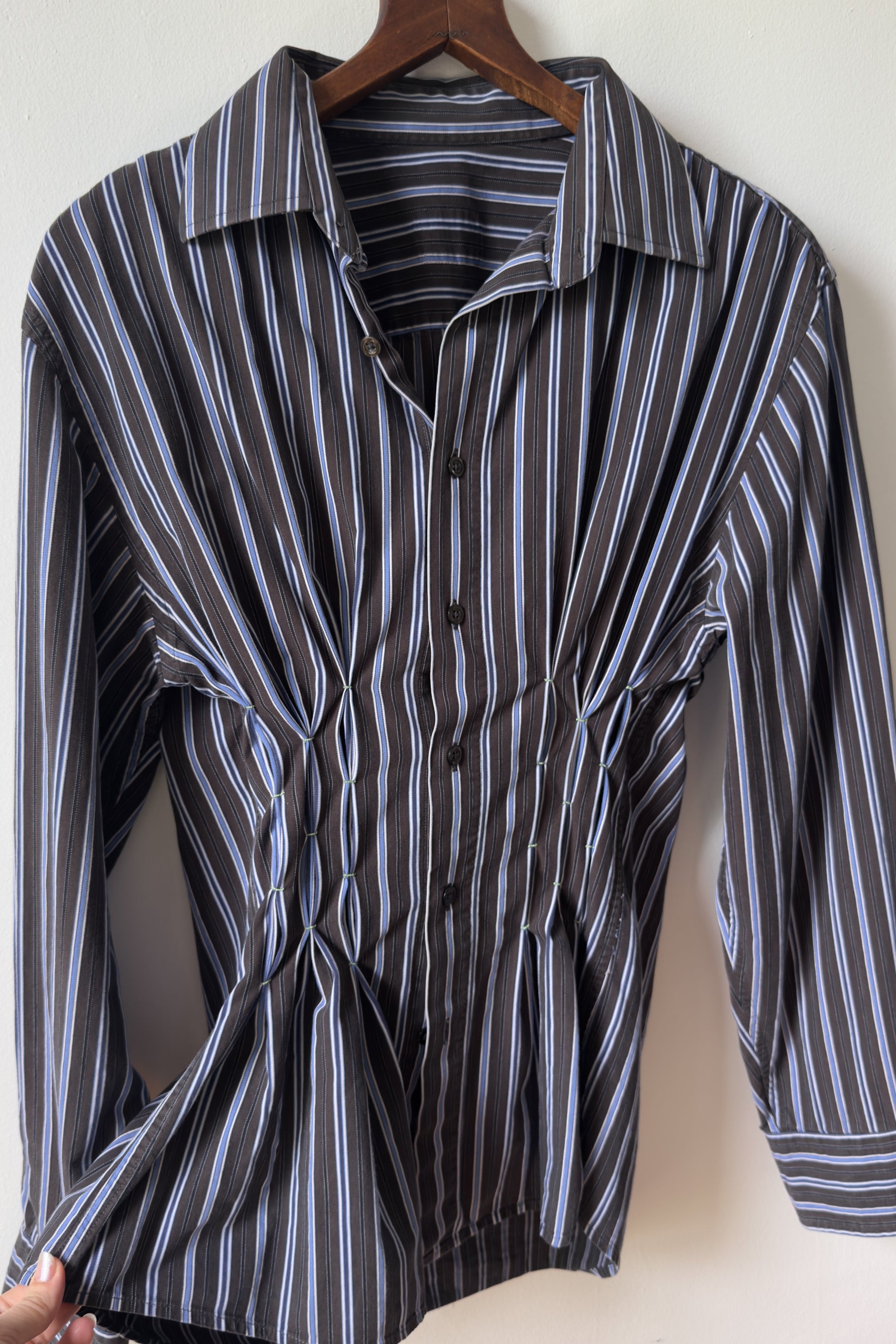 EDIT Hand-Smocked Stripe Shirt