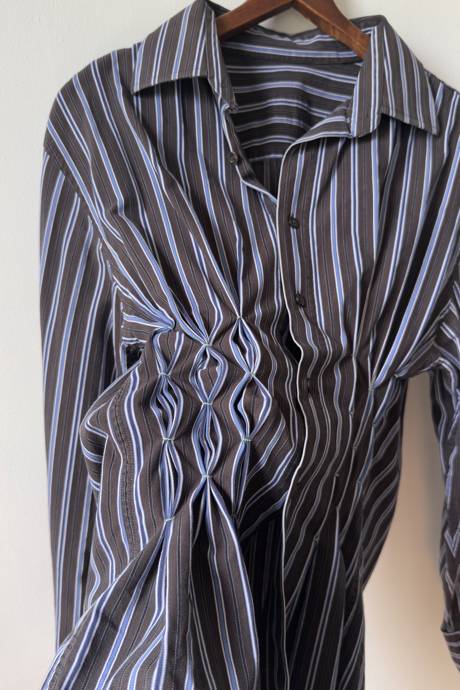 EDIT Hand-Smocked Stripe Shirt