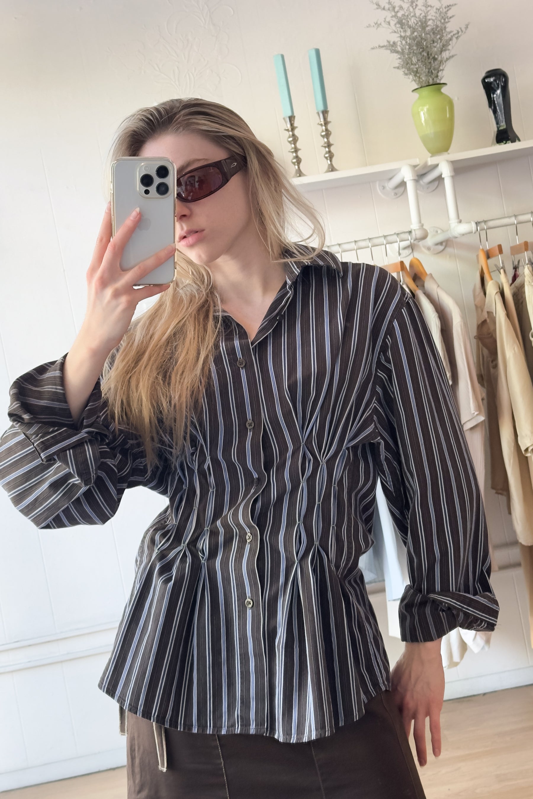 EDIT Hand-Smocked Stripe Shirt