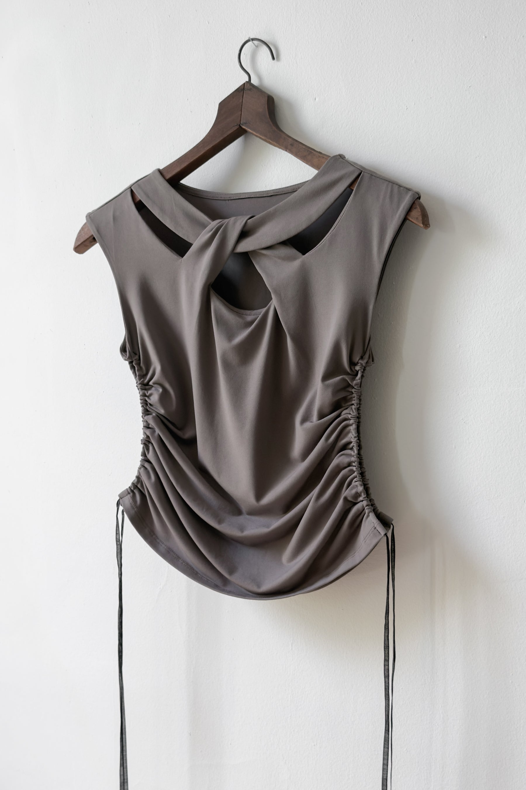 EDIT Ruched Cutout Top