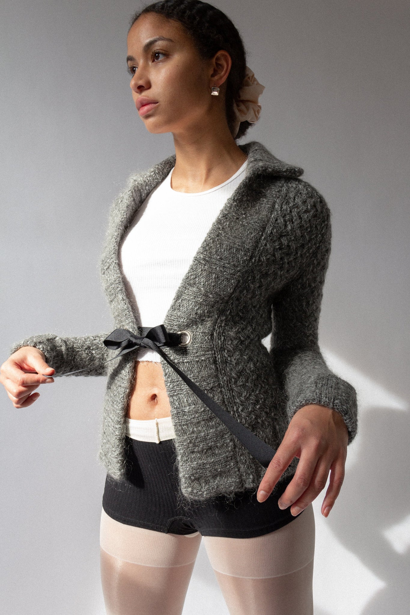2000s Mohair Ribbon Cardi