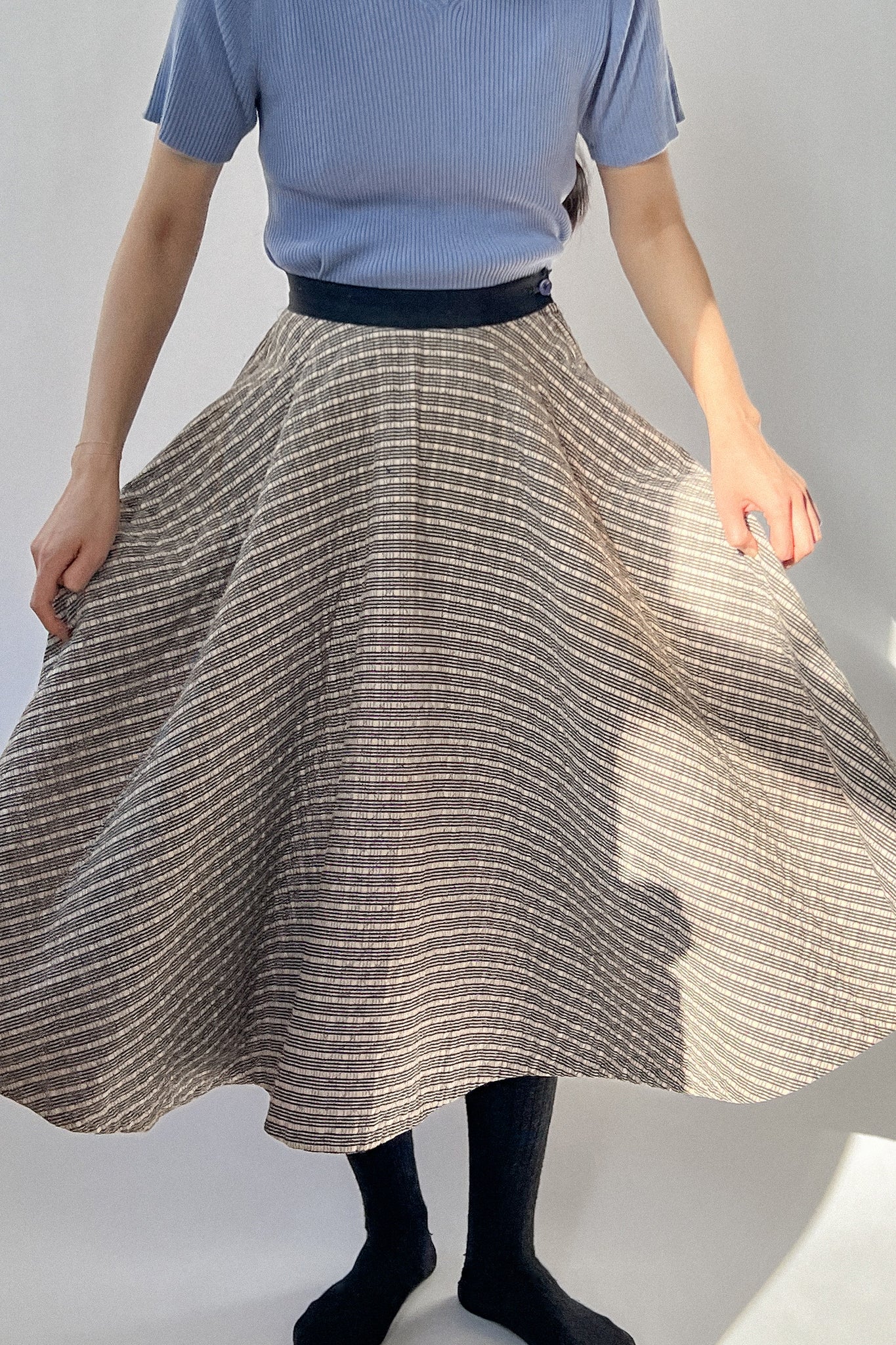 50s B.Altman Quilted Skirt | sz 0
