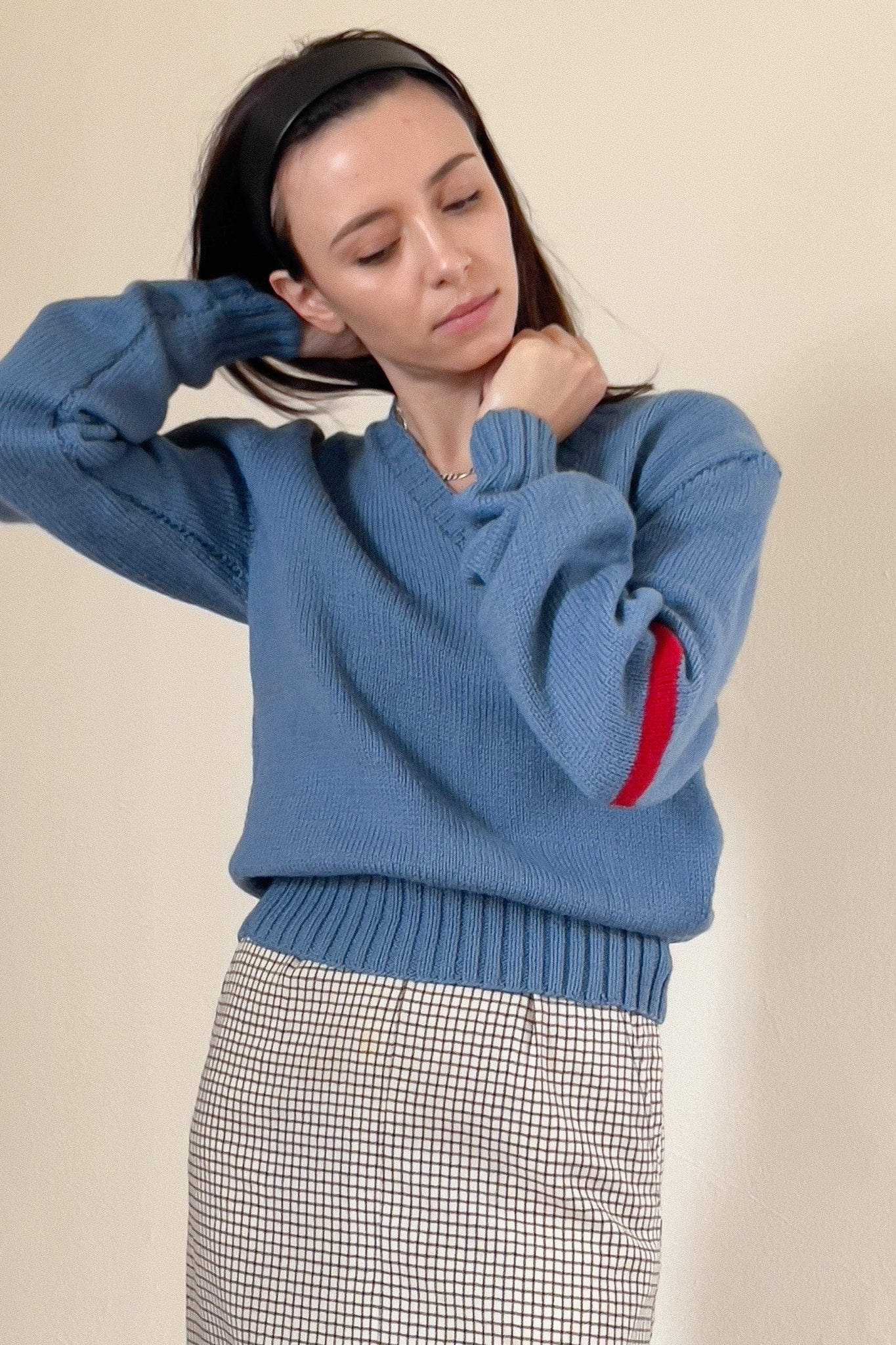 50s Handknit Service Stripe Sweater
