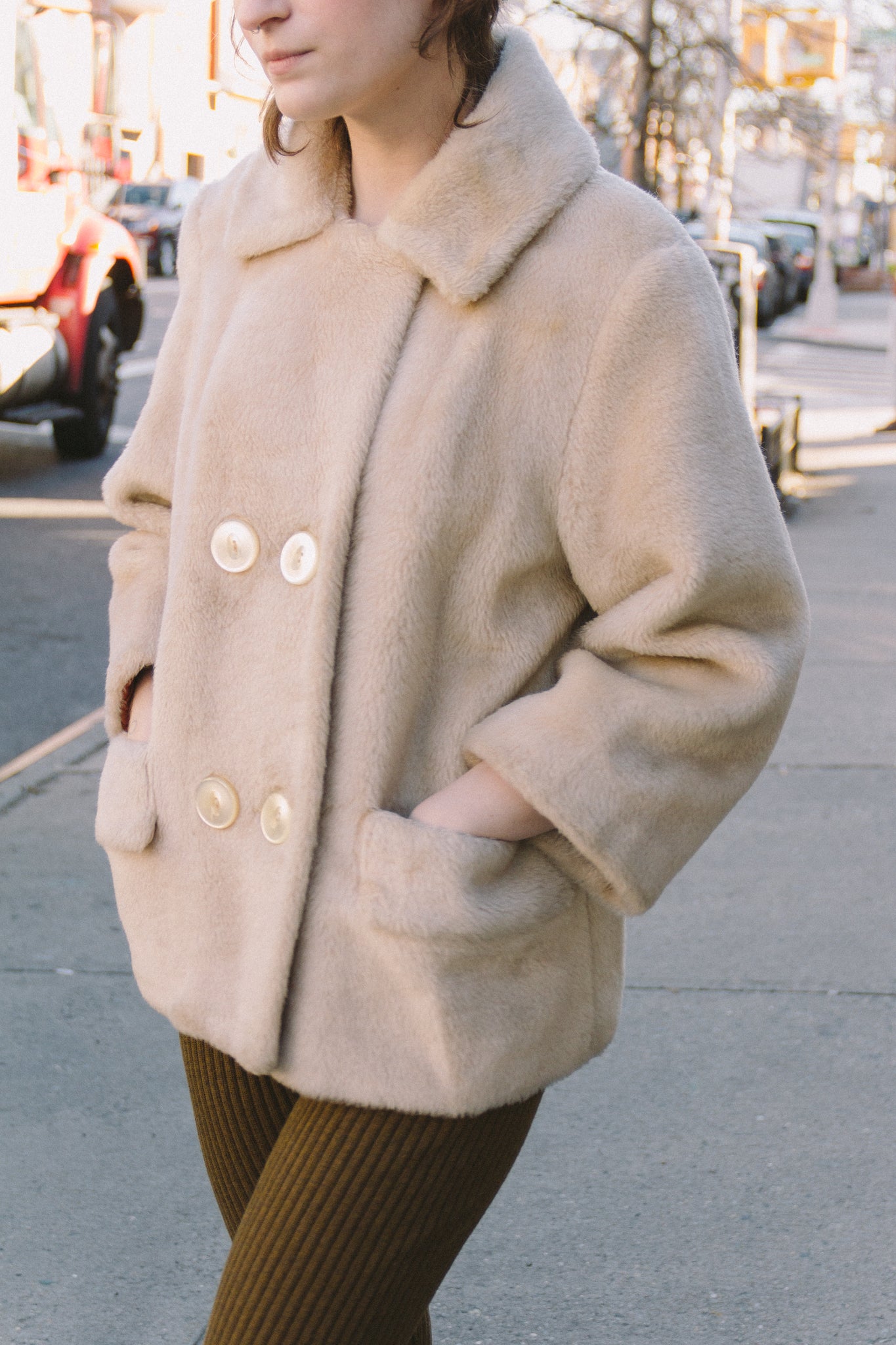 60s Faux Fur Shrug Coat