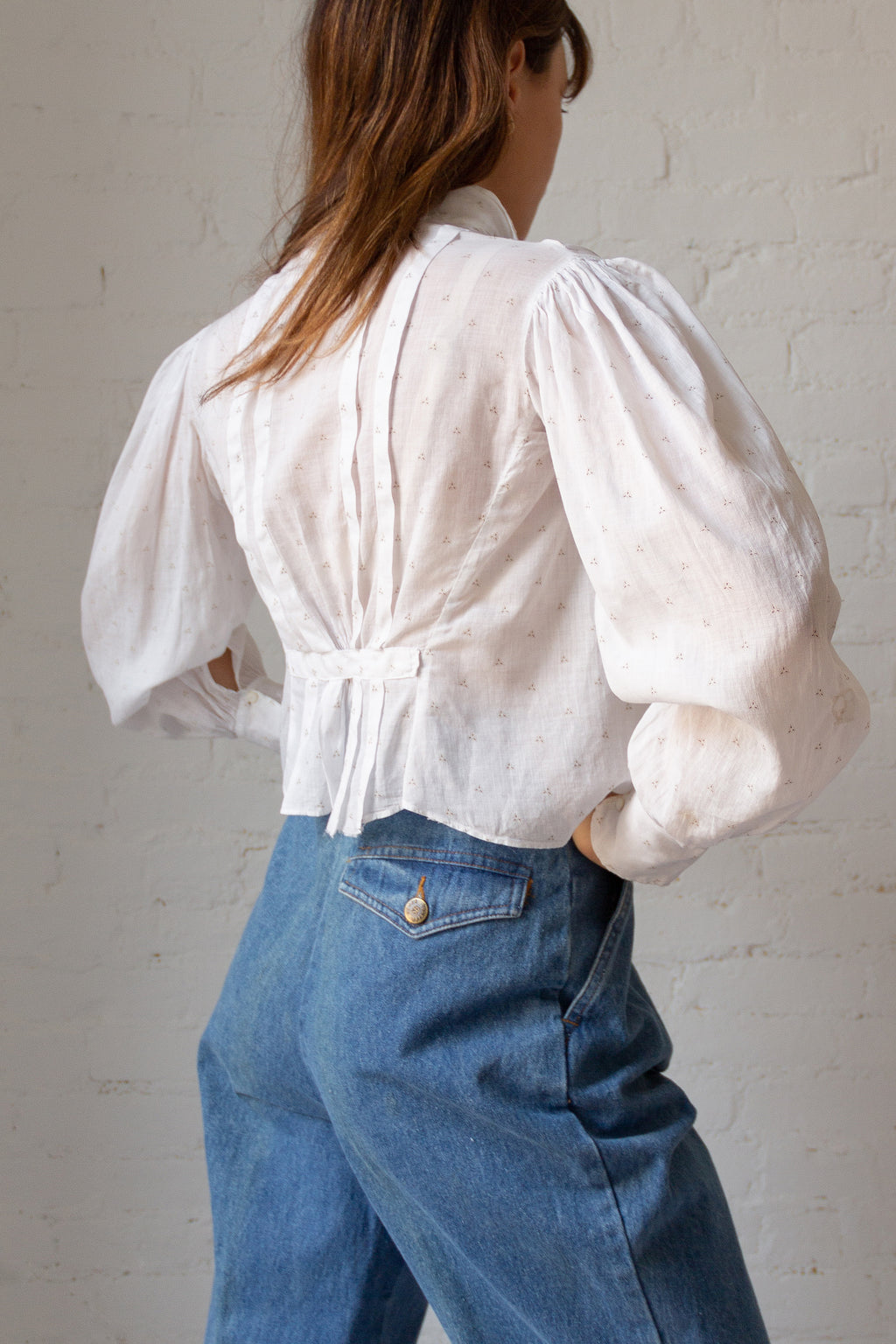 Antique Edwardian Cotton Lawn Blouse