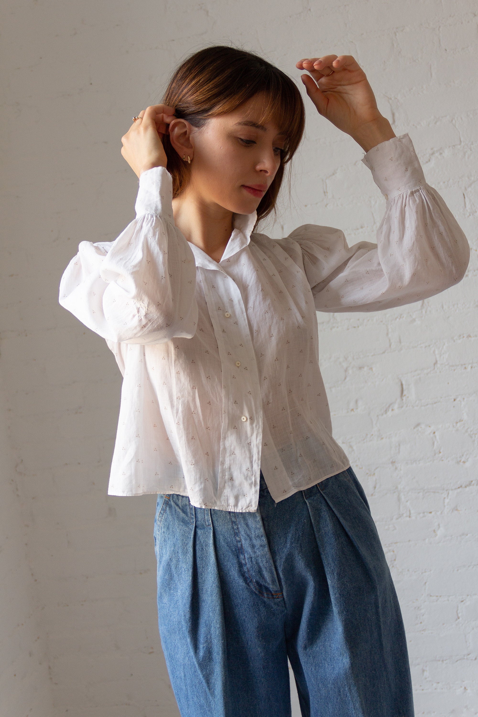 Antique Edwardian Cotton Lawn Blouse