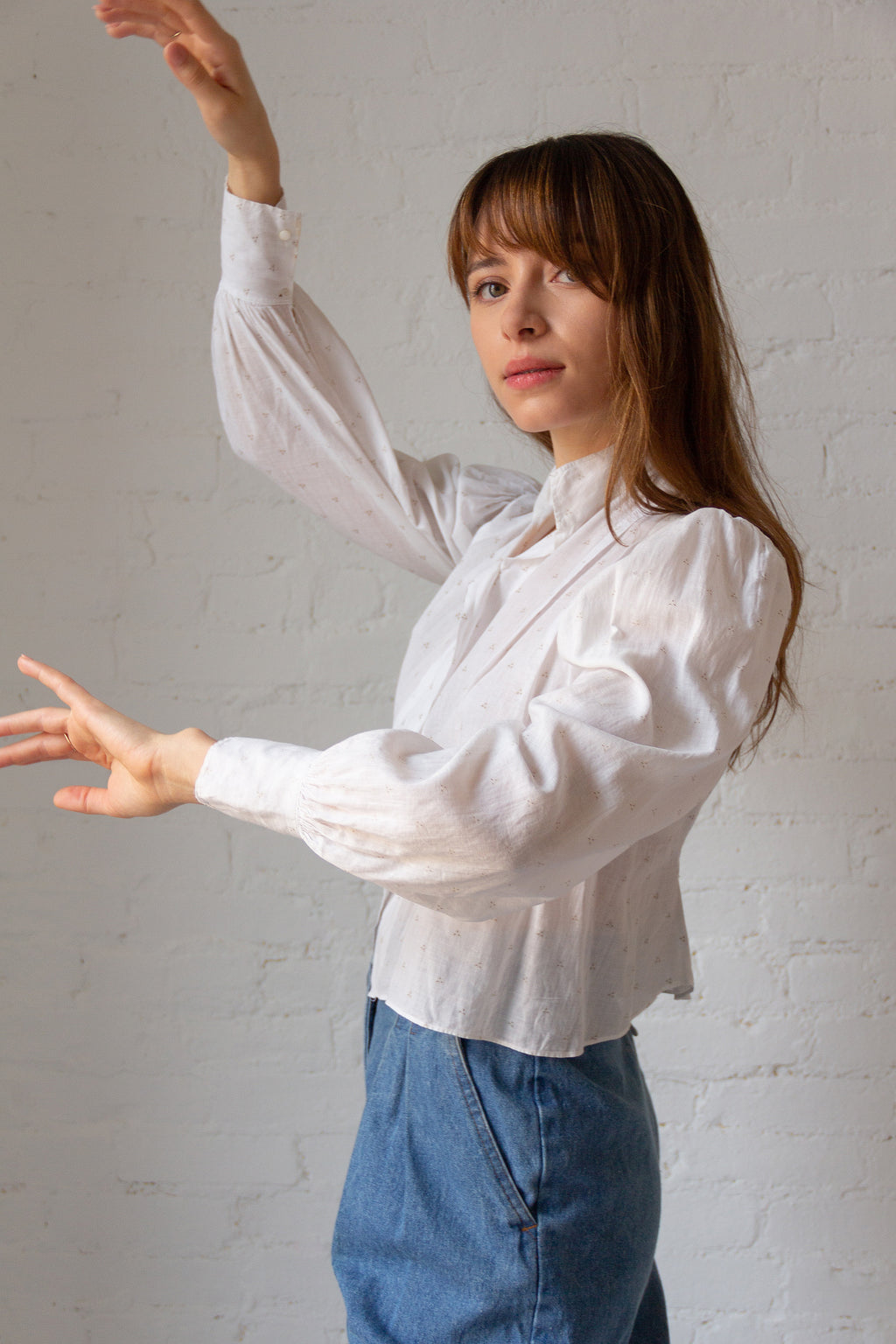 Antique Edwardian Cotton Lawn Blouse