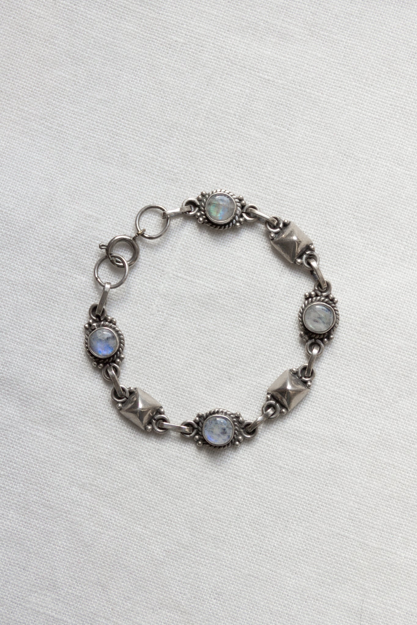Sterling Opal Chain Bracelet